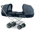 Double buggies (twins,etc.),&nbsp;Inglesina&nbsp;Extracombi pram with Domino chassis